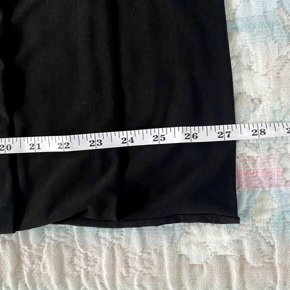 EN FOCUS STUDIO Above the Knee Black Pencil Dress with Straps - Picture 5 of 6